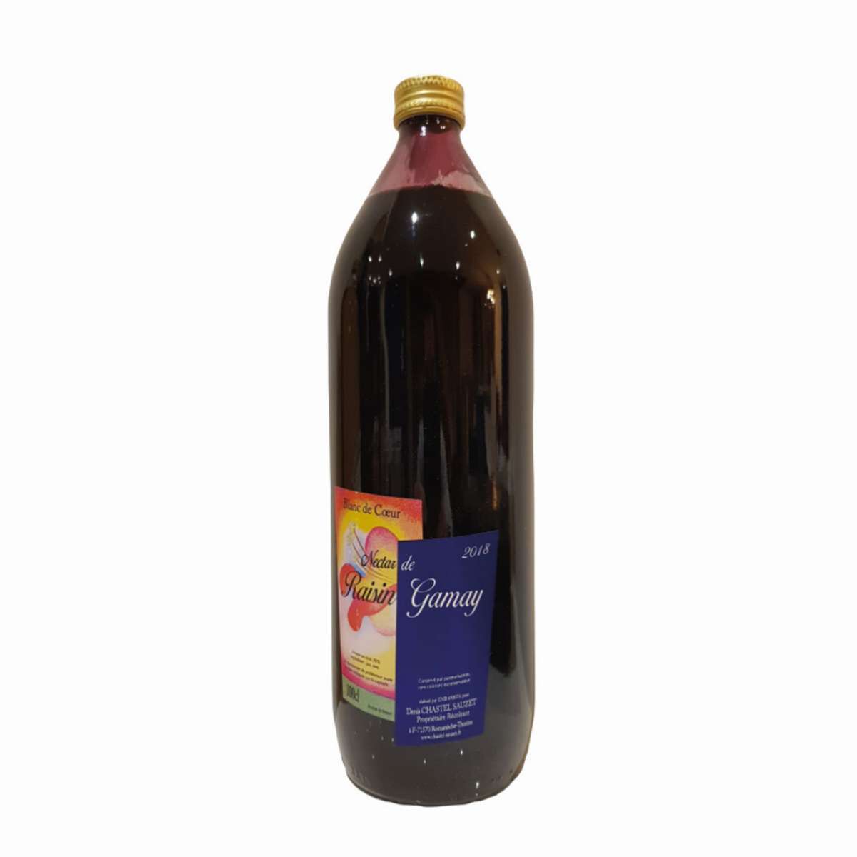 Jus de raisin artisanal - Cépage Gamay - Château Portier - 1 Litre - SANS ALCOOL